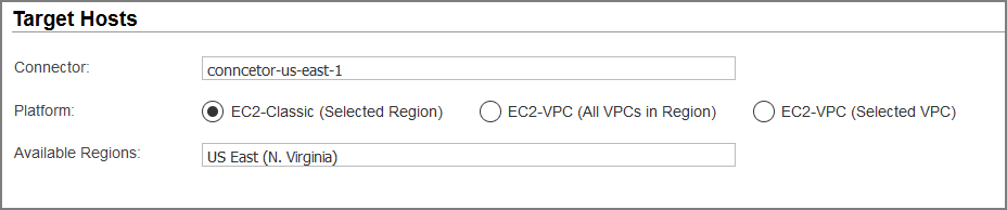 EC2 Classic (Selected Region) option
