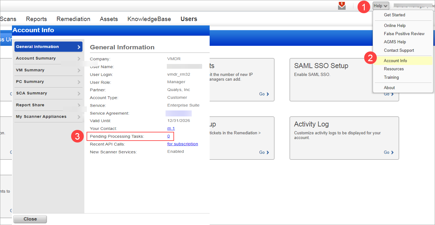 View primary contact in general information.