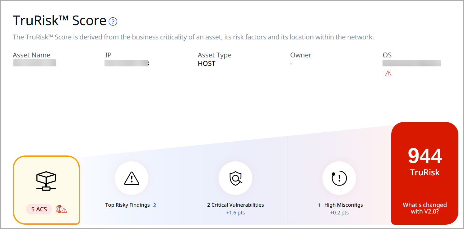 trurisk details gives idea of vulnerability