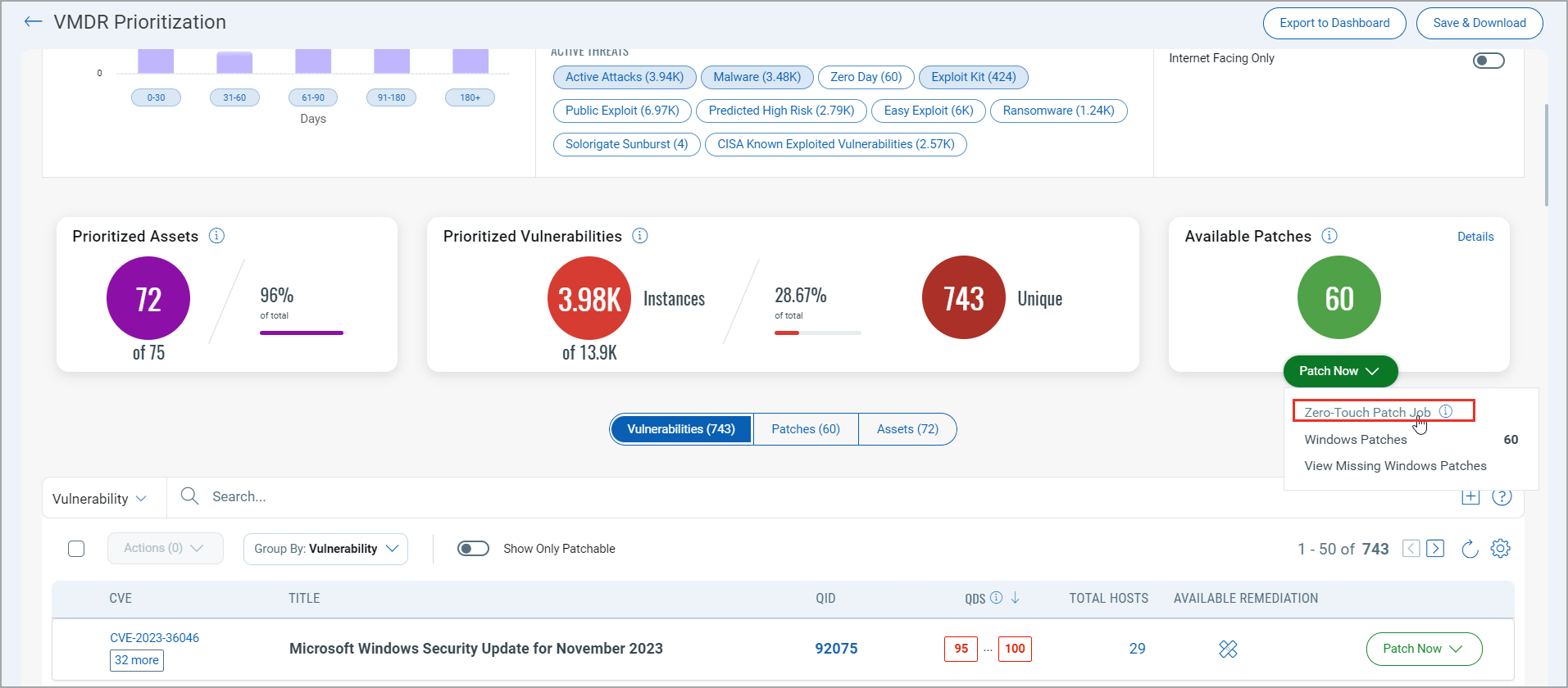 Zero-Touch Patch Job