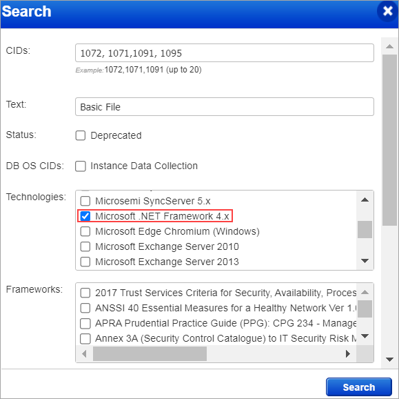 Search the CIDs using Microsoft .NET framework.