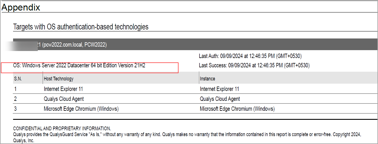 Appendix section shows Windows 2022 Active Directory.