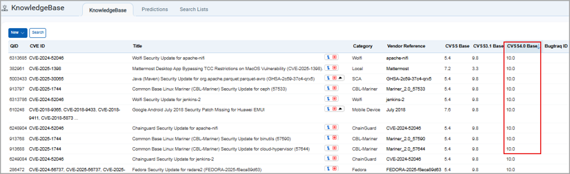 KnowledgeBase listing page.