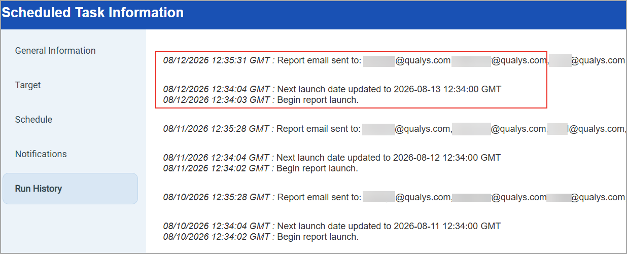 View email addresses of all  recipients.