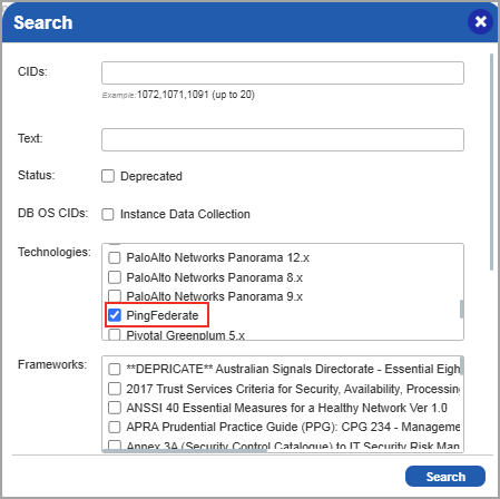 Control Search -PingFederal.