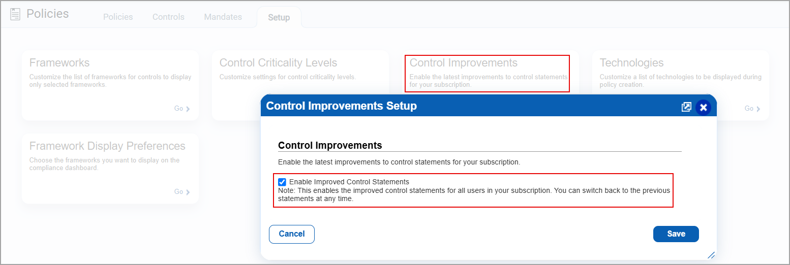 scan failure notification tab in setup tab.