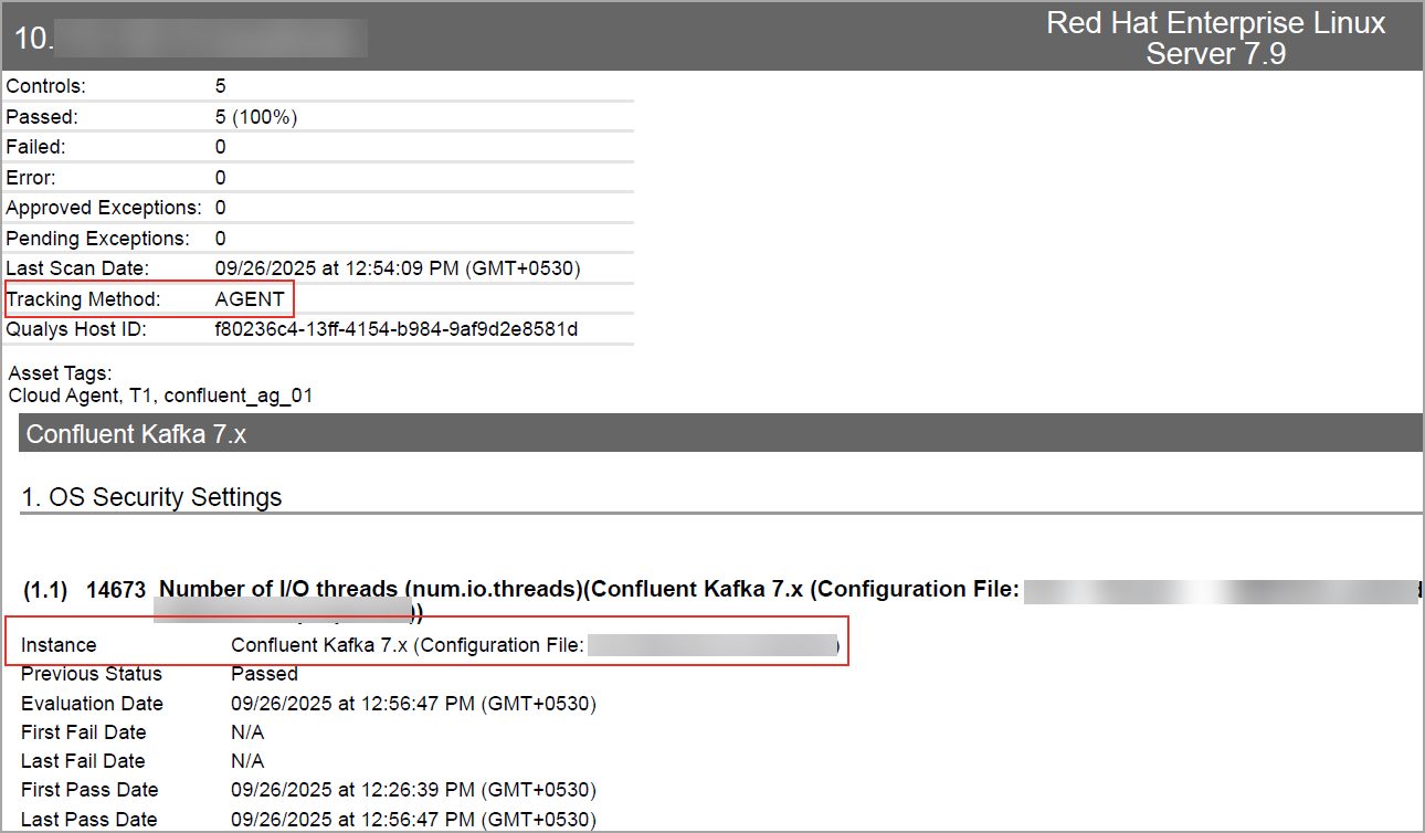 Agent Compliance report shows the tracking methos as agent.