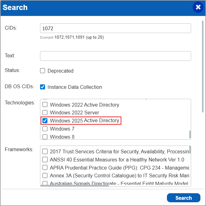 Windows 2025 displayed in Search.