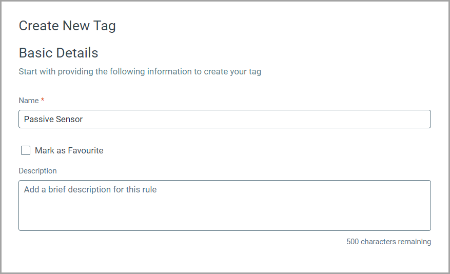 create tag window