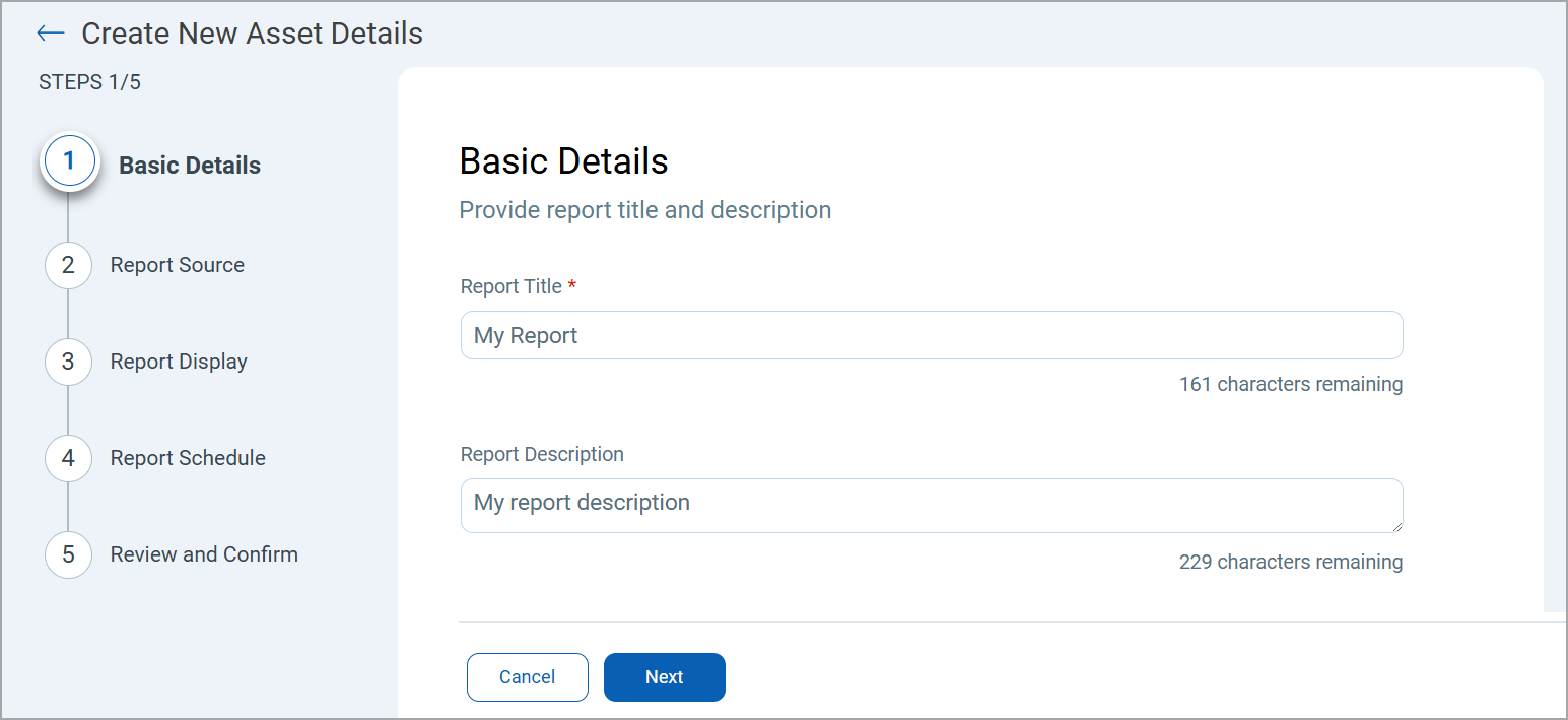 basic details screen.