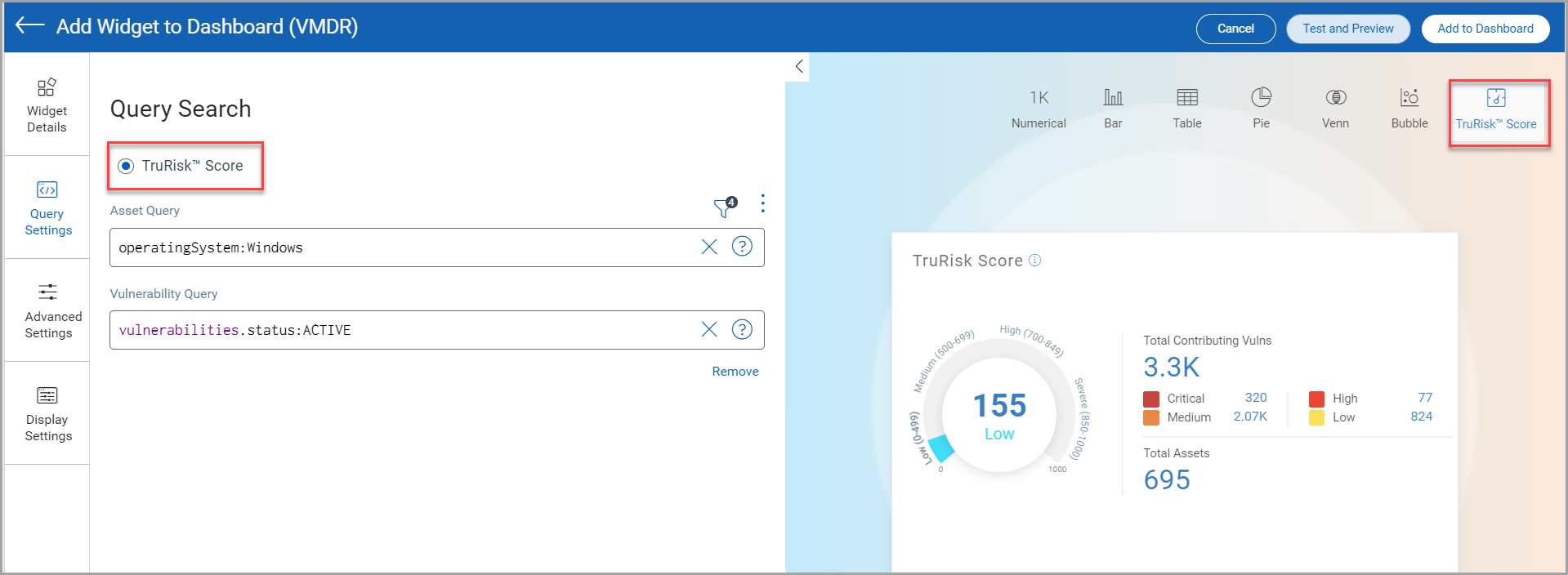 trurisk score widget
