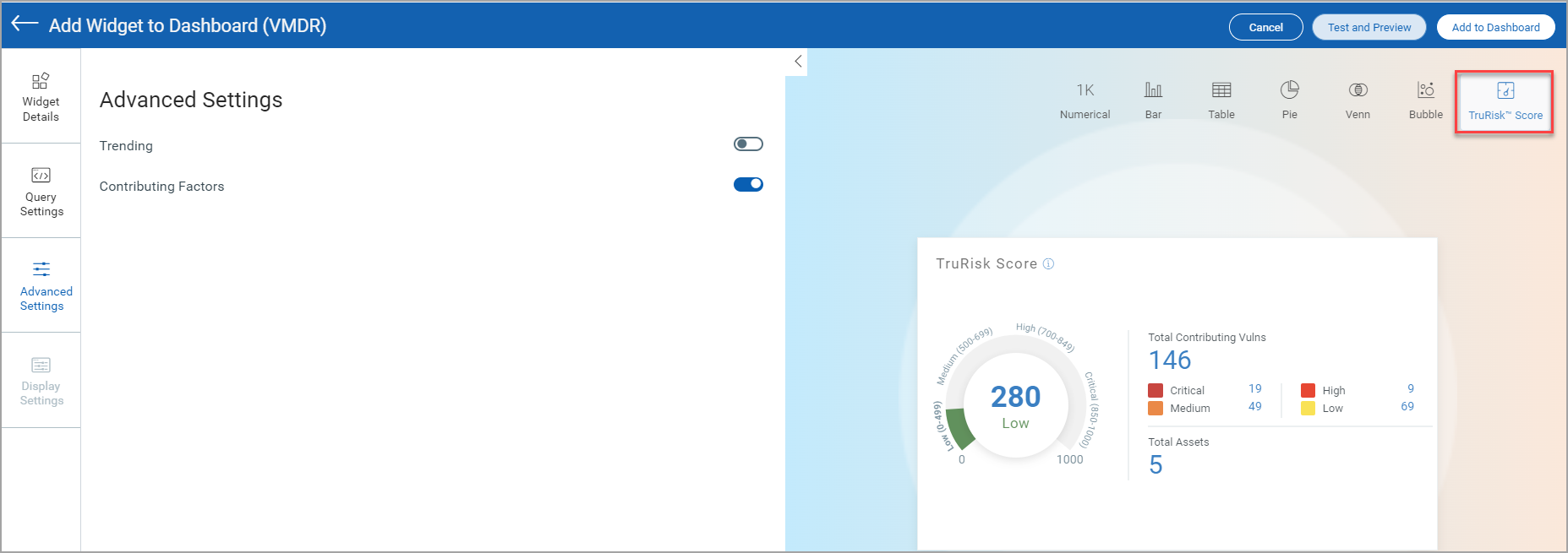 trurisk score widget