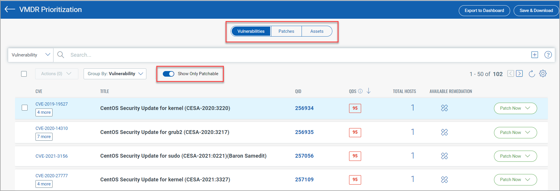 Details section in the Prioritization section.