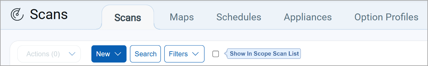 Show In Scope Scan List option for sub-users