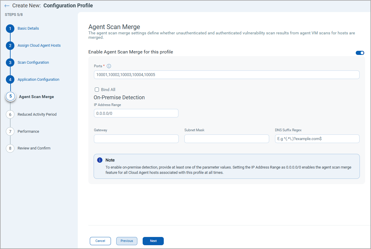 Configure Agent Scan Merge