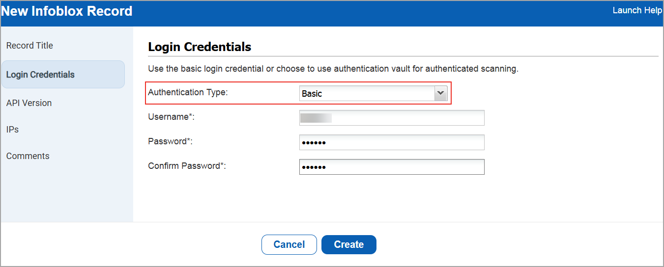Basic Authentication Type
