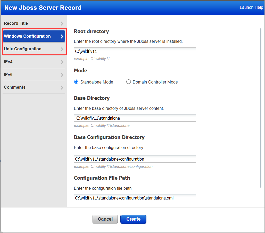 Setting Windows and Unix Configuration.