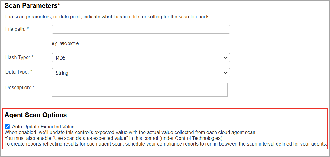 Auto update expected value in File Integrity UDC.