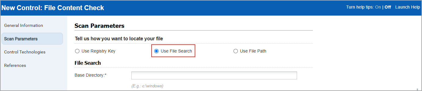 Use File Search option