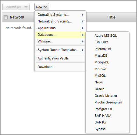 Authentication Records for Databases