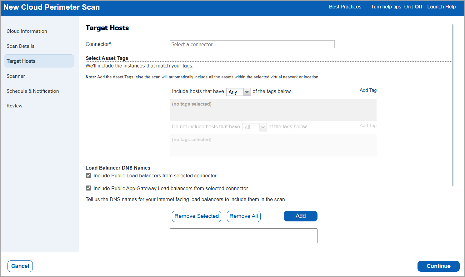 Target hosts for Azure