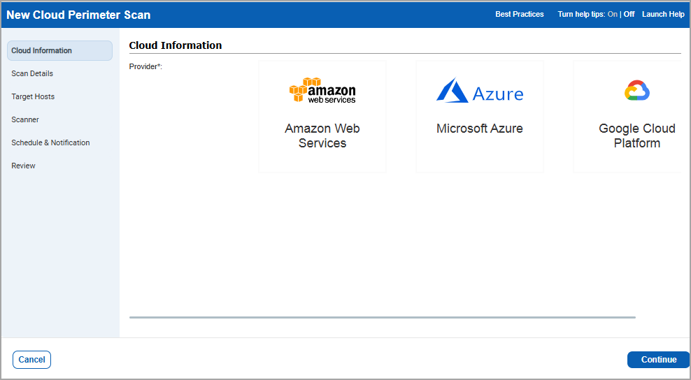 Pick the cloud provider