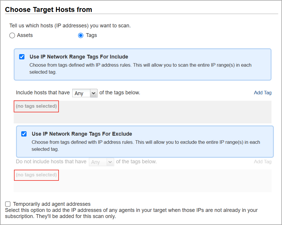 Tags not getting prepopulated when scan was relaunched.
