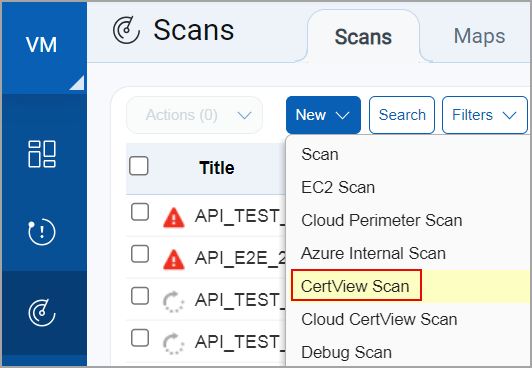 New CertView Scan Option
