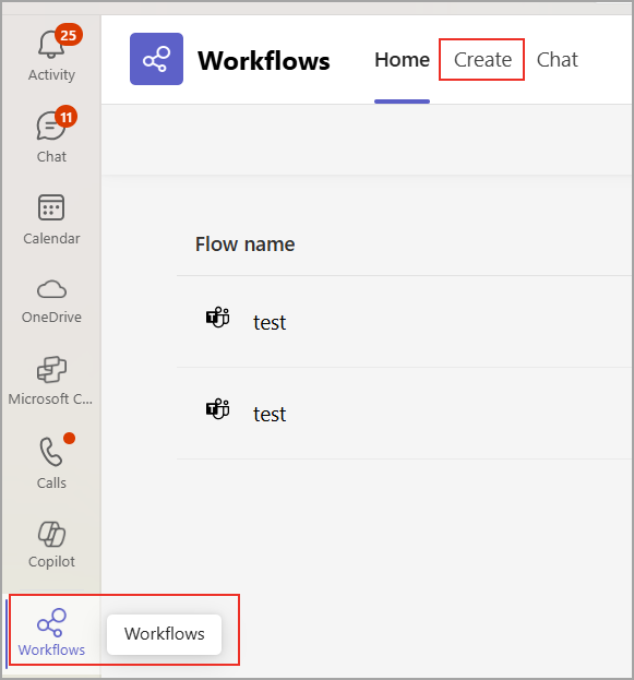 Create Workflow.