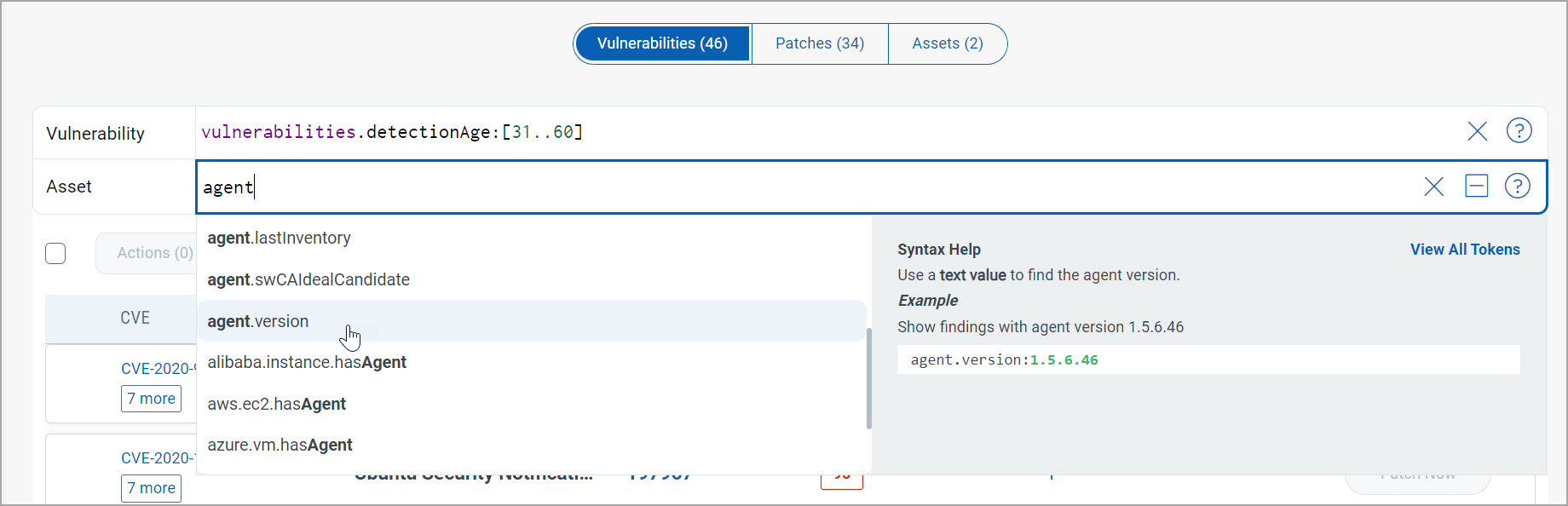 example of multiple criteria in search queries.