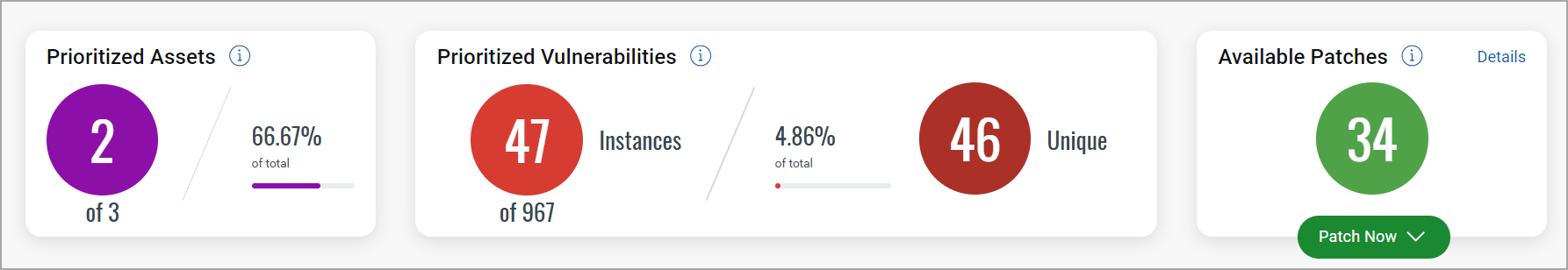 Summary of the VMDR prioritization report