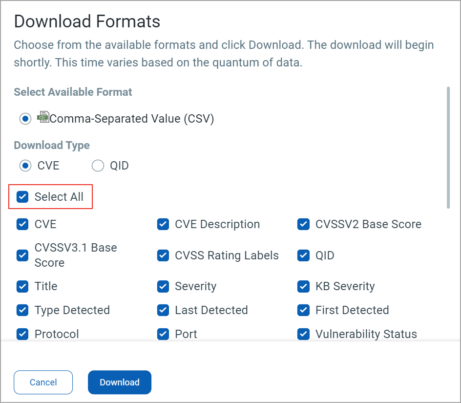 Vulnerabilities Download