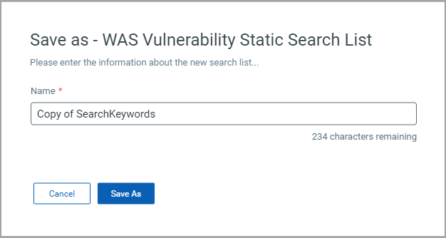 clone search list name.