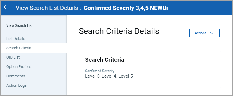 serch criteria