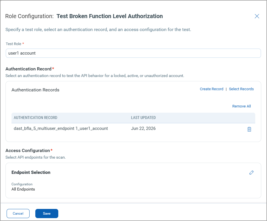 Broken Function Level Authorization in Access Control Testing.