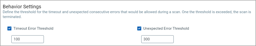 behavior settings