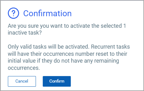 activate schedule confirmation