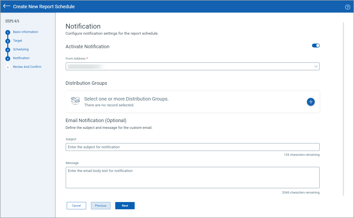 notification setting