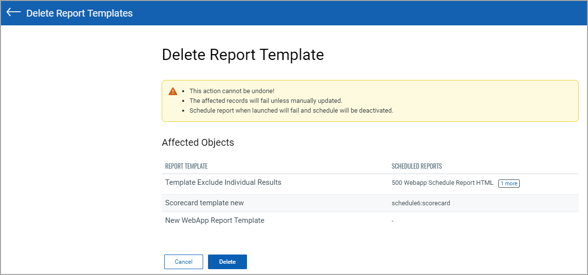 delete multiple templates